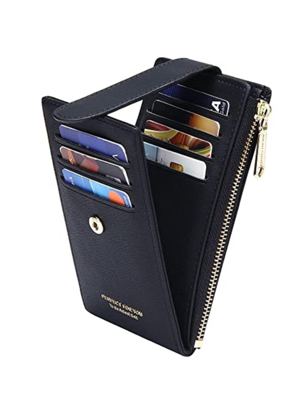 Women Wallet RFID Blocking Bifold Compact 9 Card Slots Holder Wallets Soft